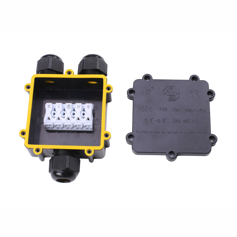 3 Ways Distribution Waterproof Junction Box,Waterproof Connector